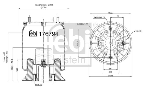 Bellow, air suspension